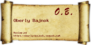 Oberly Bajnok névjegykártya